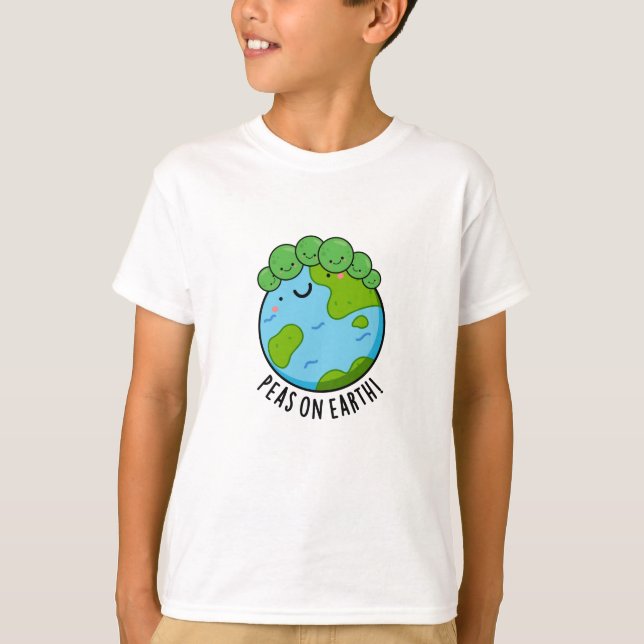 T-shirt Pois Sur Terre Fantaisie Veggie Pun de Paix (Devant)