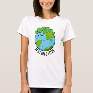 T-shirt Pois Sur Terre Fantaisie Veggie Pun de Paix