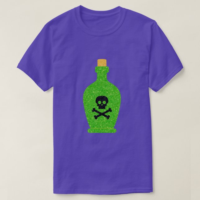 T-shirt Poison Bouteille Halloween Parties scintillant T-s (Design devant)
