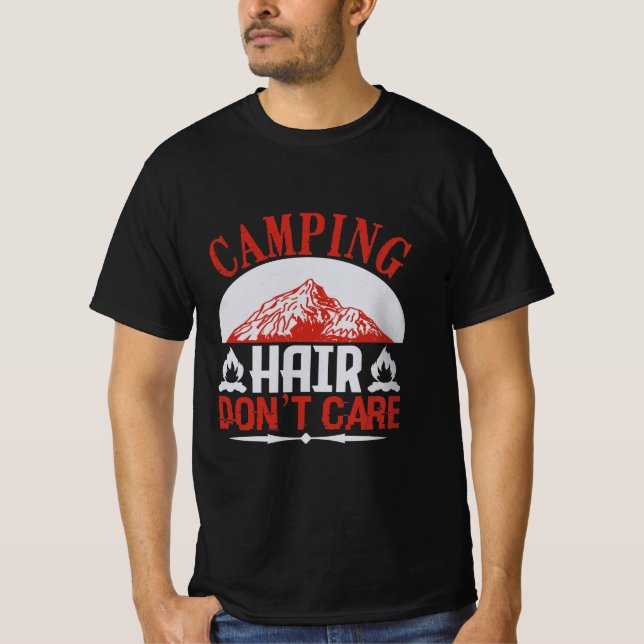 T-shirt Poison du camping hair don't care (Devant)