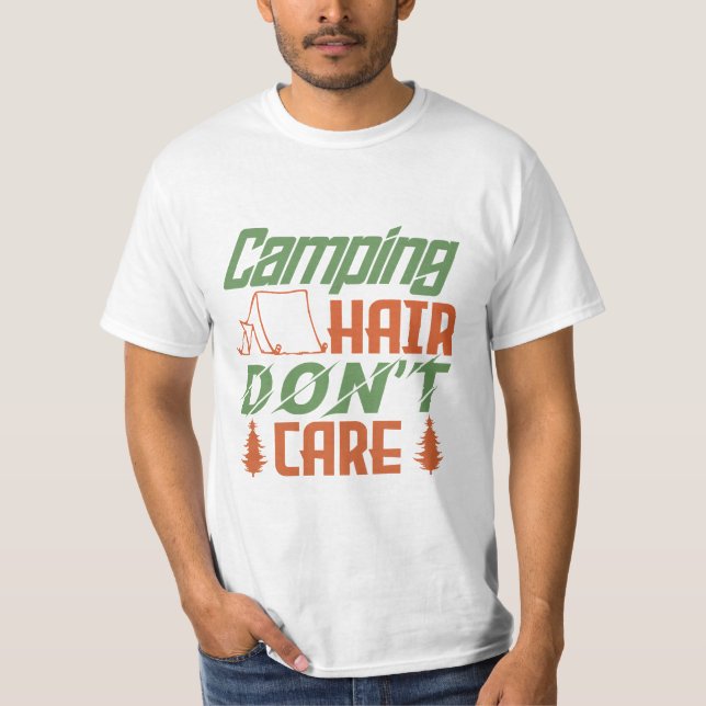 T-shirt Poison du camping hair don't care (Devant)