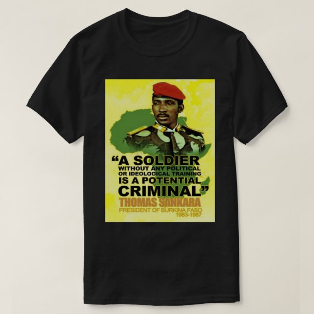 T-shirt Poison Idea Thomas Révolutiary Sankara Funny Graph (Design devant)