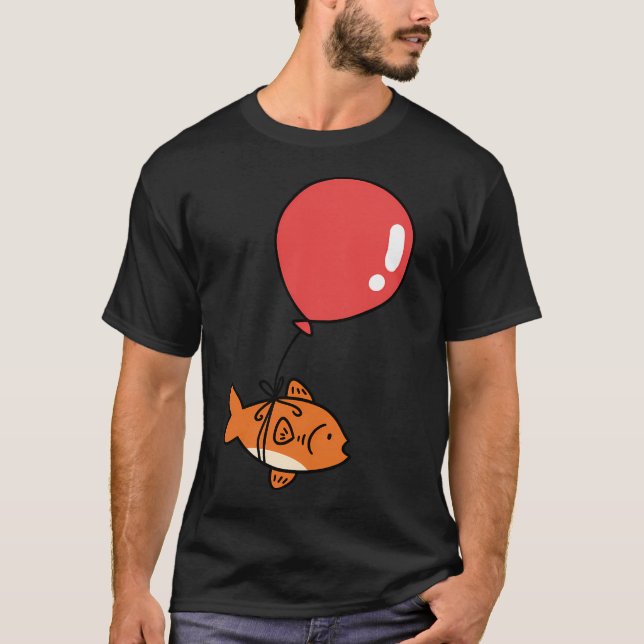 T-shirt Poisson à ballon rouge (Devant)