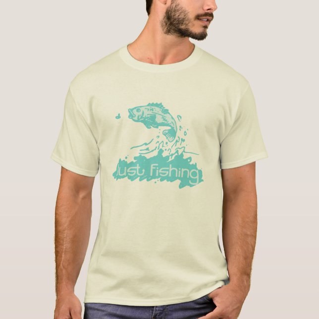 T-shirt poisson à deux tons pour homme Just Fishin (Devant)