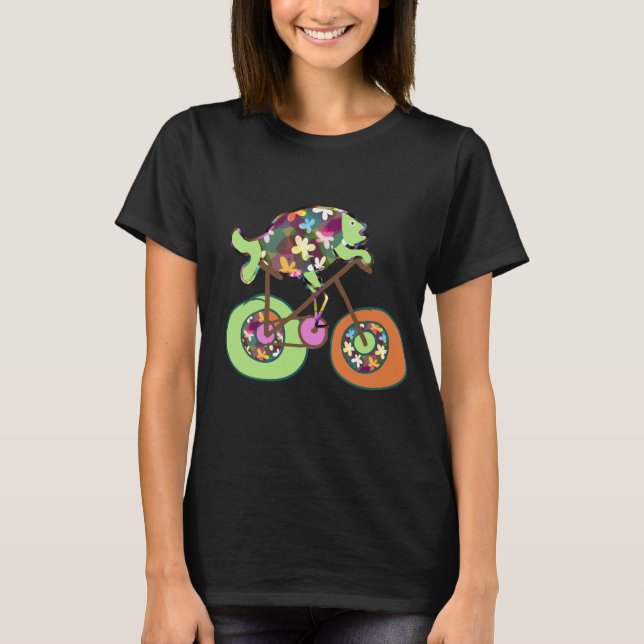 T-shirt poisson à vélo (Devant)