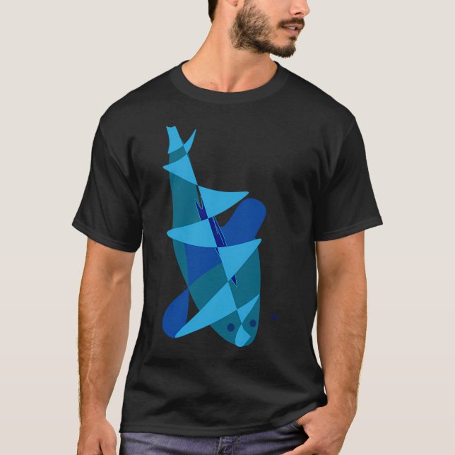 T-shirt Poisson Abstrait (Devant)