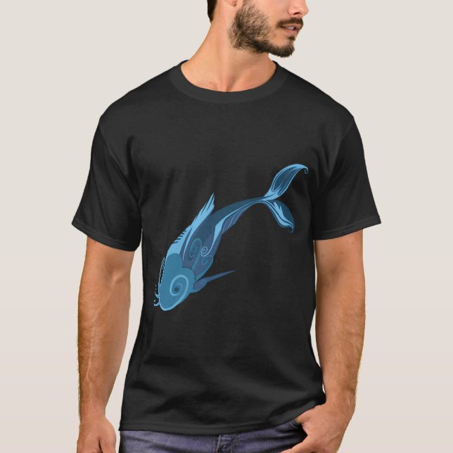 T-shirt Poisson Abstrait (Devant)