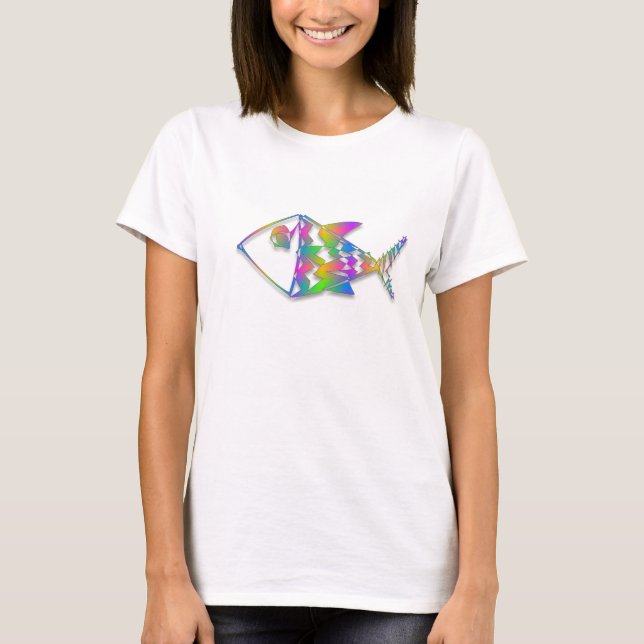 T-shirt Poisson Abstrait coloré (Devant)