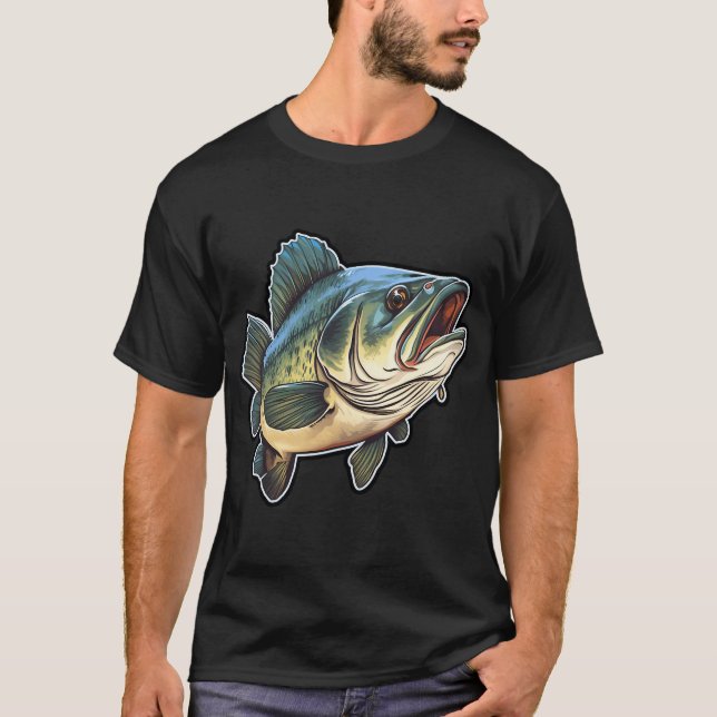 T-shirt Poisson achigan (Devant)