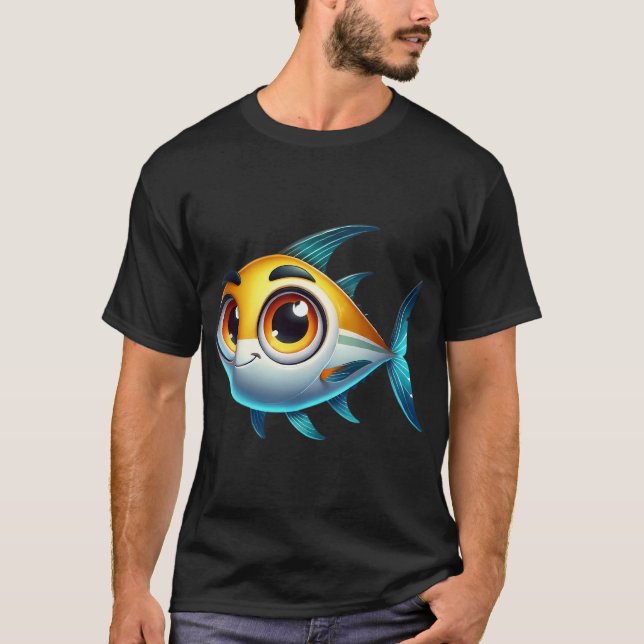 T-shirt Poisson Amérique jolie (Devant)