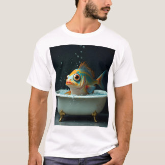 T-shirt Poisson amusant dans le bain