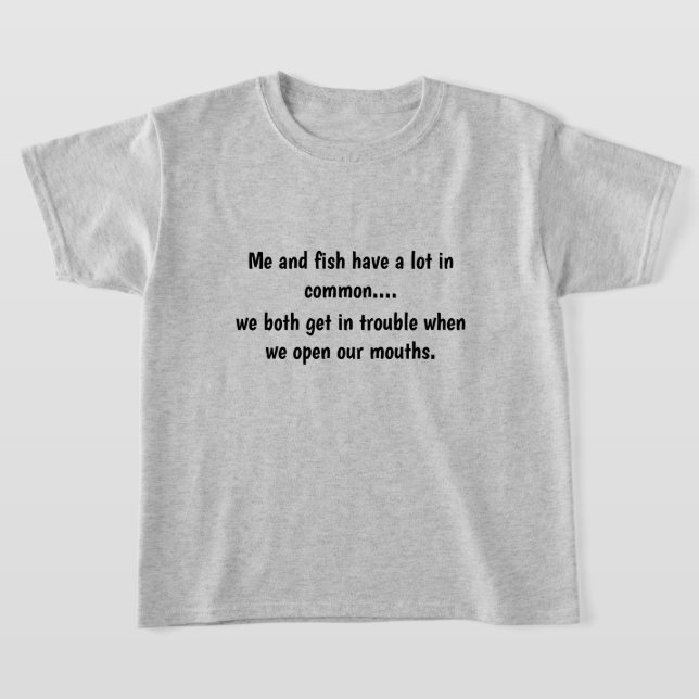 T-shirt Poisson amusant pour les enfants (Poser)