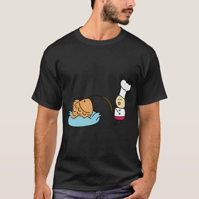 T-shirt Poisson-ange à rayures bleues (Devant)