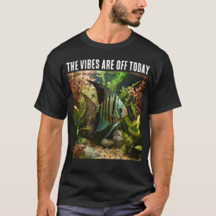 T-shirt Poisson-ange altum rayé en aquarium domestique