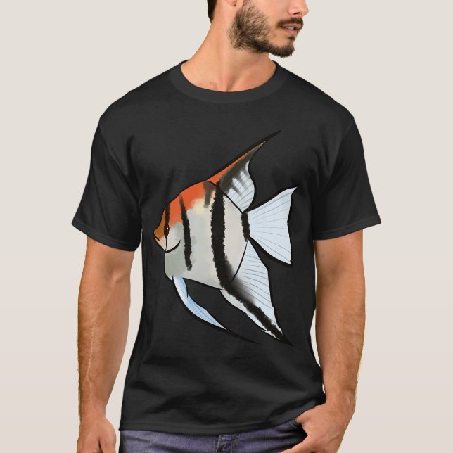 T-shirt Poisson ange Amapa dos rouge (Devant)