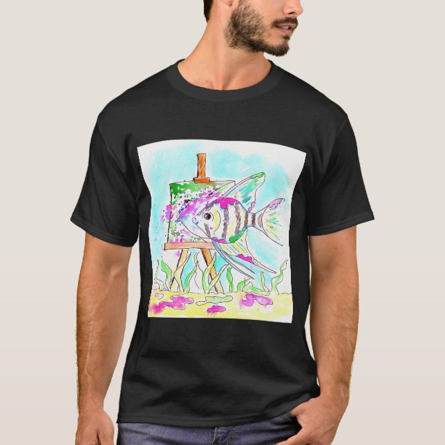 T-shirt Poisson-ange Artiste (Devant)