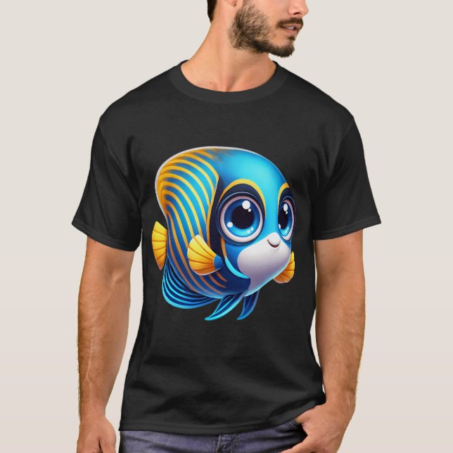 T-shirt Poisson-ange empereur adorable (Devant)