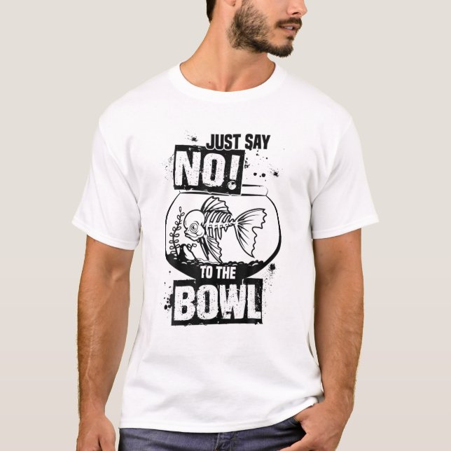 T-shirt Poisson antigoldfish Bowl Poisson tropicale garde (Devant)