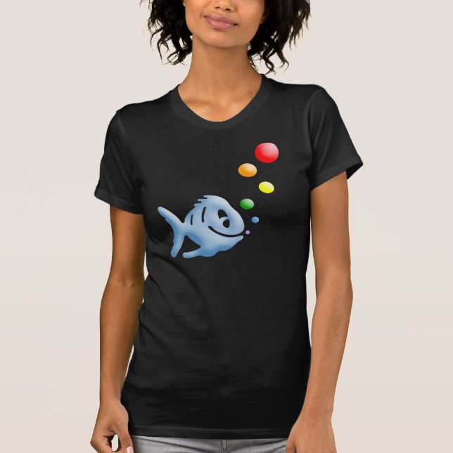 T-shirt poisson arc-en-ciel (Devant)