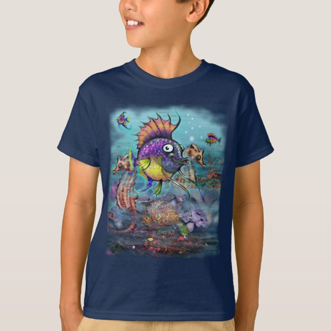 T-shirt Poisson arc-en-ciel (Devant)