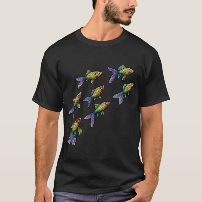 T-shirt Poisson arc-en-ciel (Devant)
