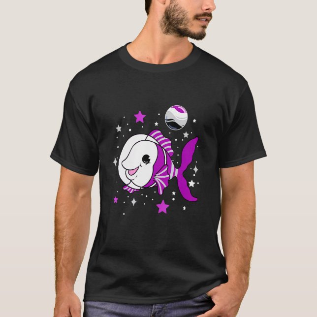 T-shirt Poisson Asexué Dans L'espace Fierté Asexuée (Devant)