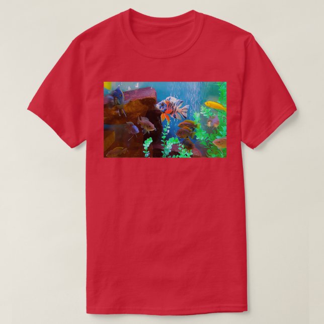 T-shirt Poisson Au Manly Manor (Design devant)