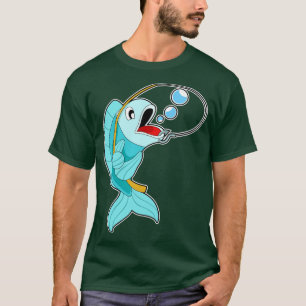 T-shirt Poisson avec canne à pêche