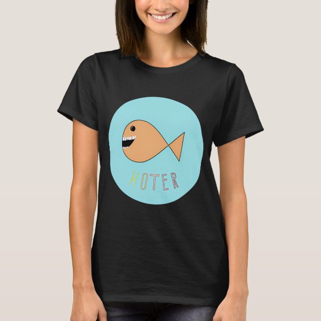T-shirt Poisson avec des dents (Devant)
