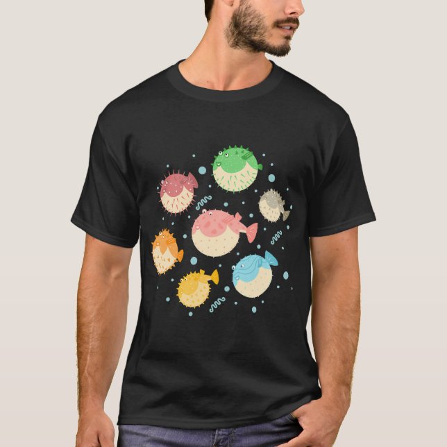 T-shirt Poisson ballon coloré (Devant)