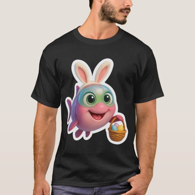 T-shirt Poisson barre-œil de Pâques (Devant)