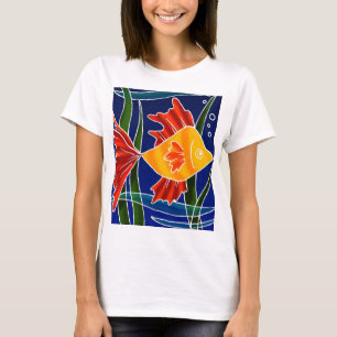T-shirt Poisson Batiqué