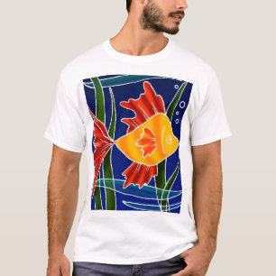 T-shirt Poisson Batiqué