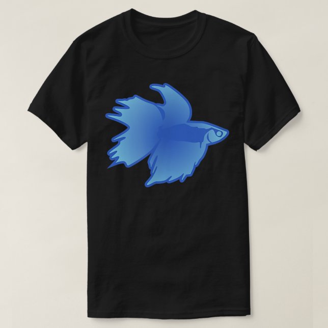 T-shirt Poisson Betta , Cadeau léger bleu drôle mignon pro (Design devant)