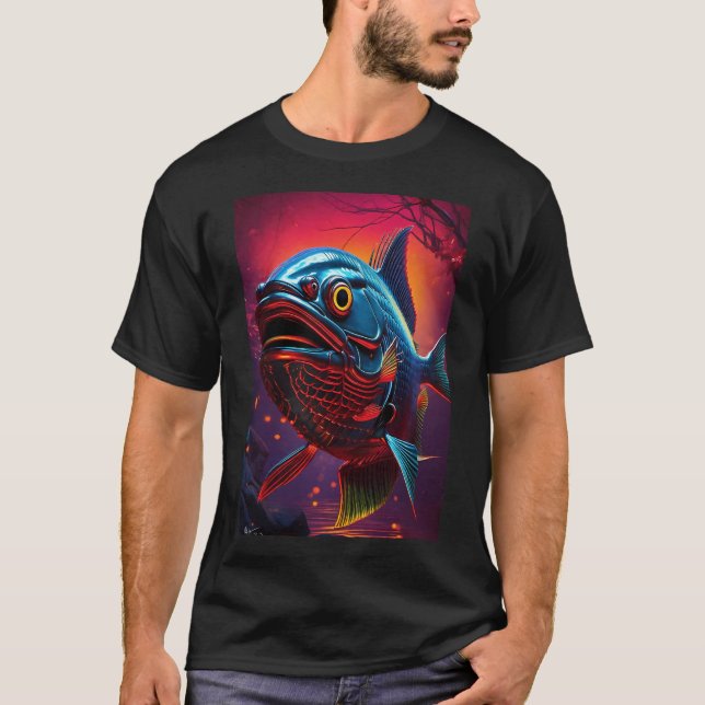 T-shirt Poisson bleu (Devant)