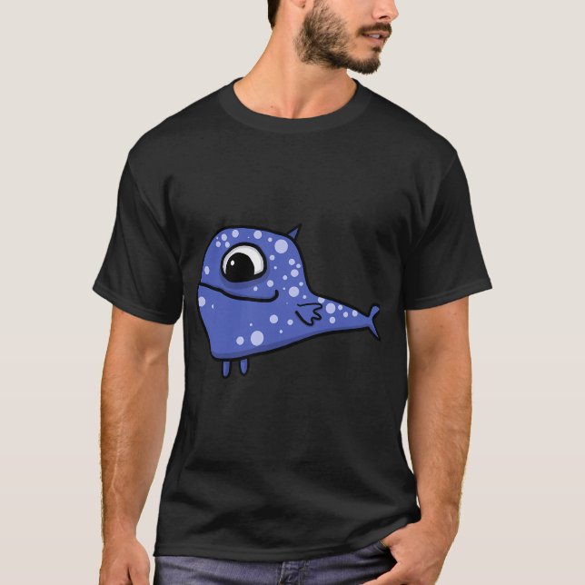 T-shirt poisson bleu (Devant)