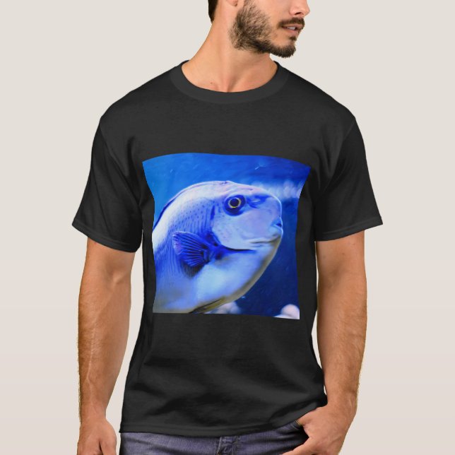 T-shirt Poisson, bleu Poisson tropical (Devant)