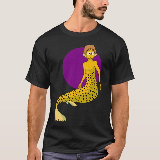 T-shirt Poisson boîte jaune Merman (Devant)