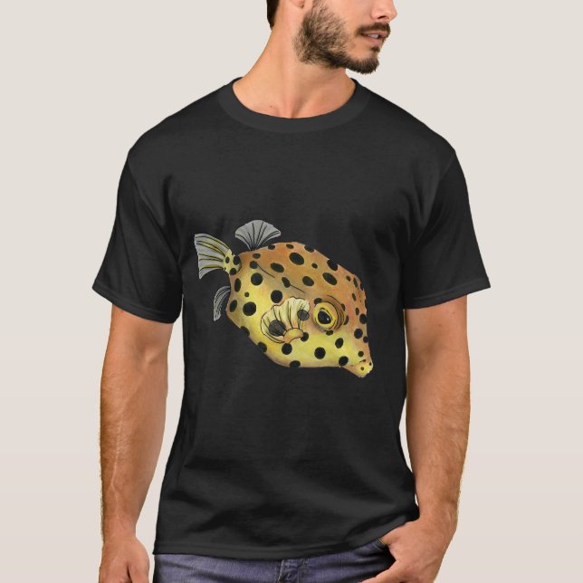 T-shirt Poisson-Boîte Tacheté (Devant)