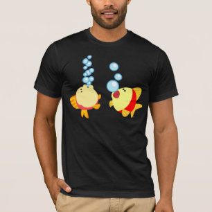 T-shirt Poisson Cartoon à bulles mignonnes