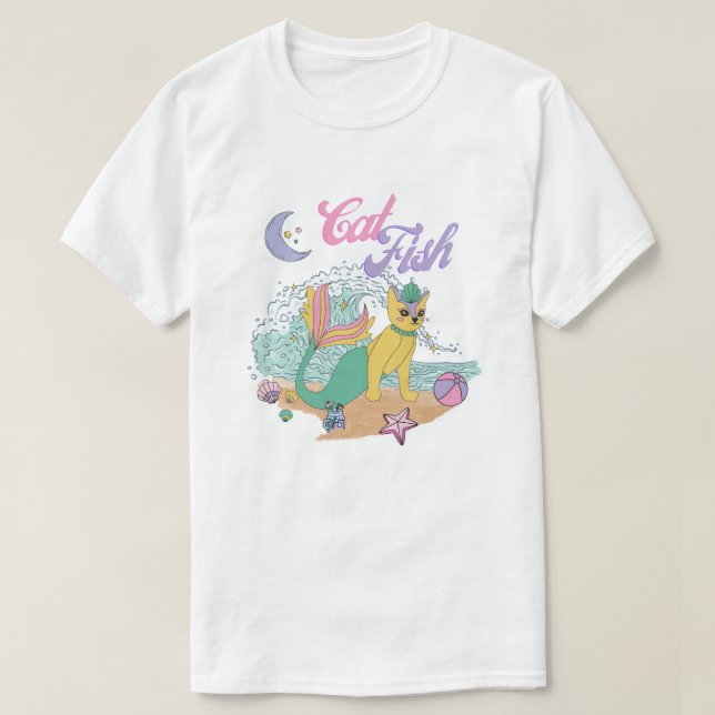 T-shirt Poisson-chat (Design devant)