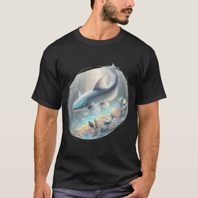 T-shirt Poisson-chat dans des eaux calmes (Devant)