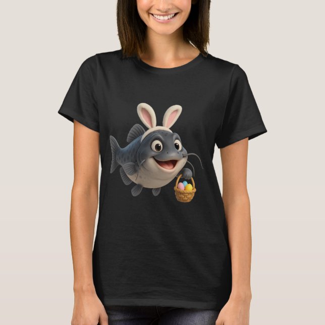 T-shirt Poisson-chat de Pâques (Devant)