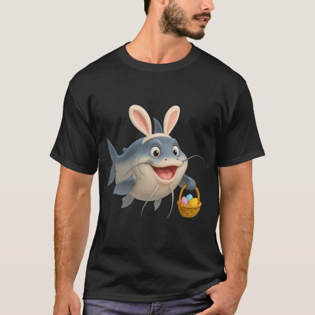 T-shirt Poisson-chat géant du Mékong de Pâques (Devant)