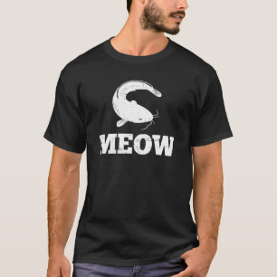 T-shirt Poisson-chat Miaou Arnaque par catfishing Pêche P