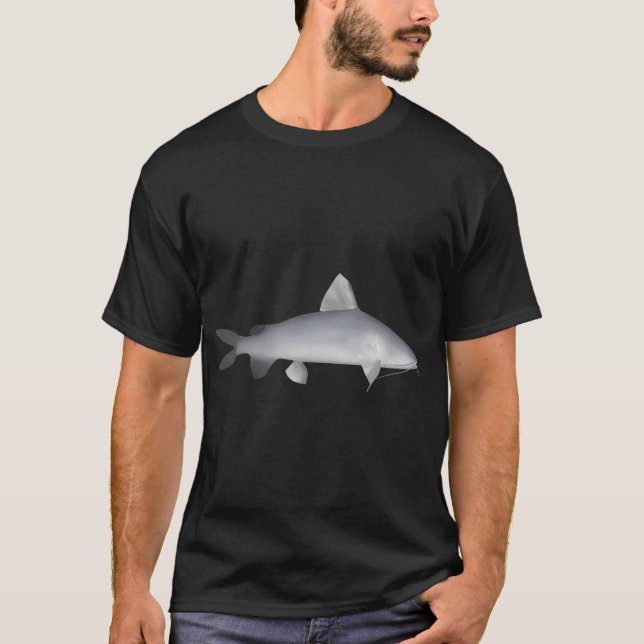 T-shirt Poisson-chat saumon bleu (Devant)