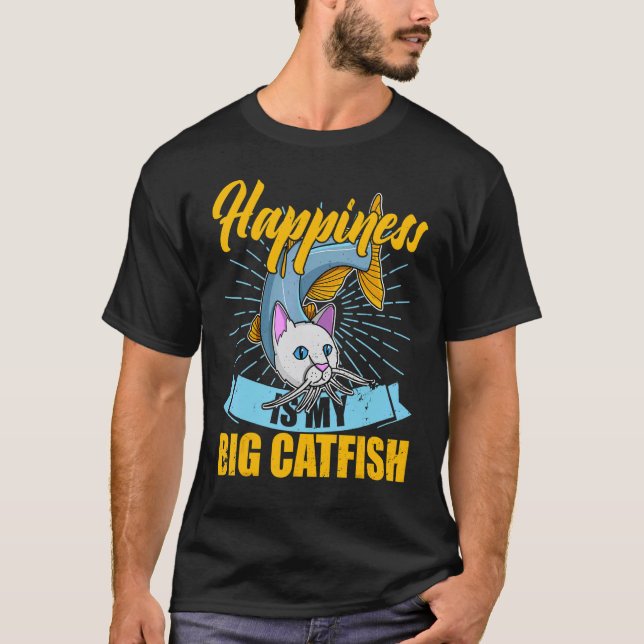 T-shirt Poisson-chat Silure Pêche à la silure Humour (Devant)