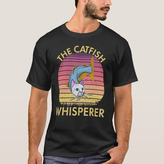 T-shirt Poisson-chat Silure Pêche à la silure Humour (Devant)