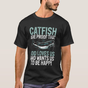 T-shirt Poisson-chat sont la preuve que Dieu nous aime Poi