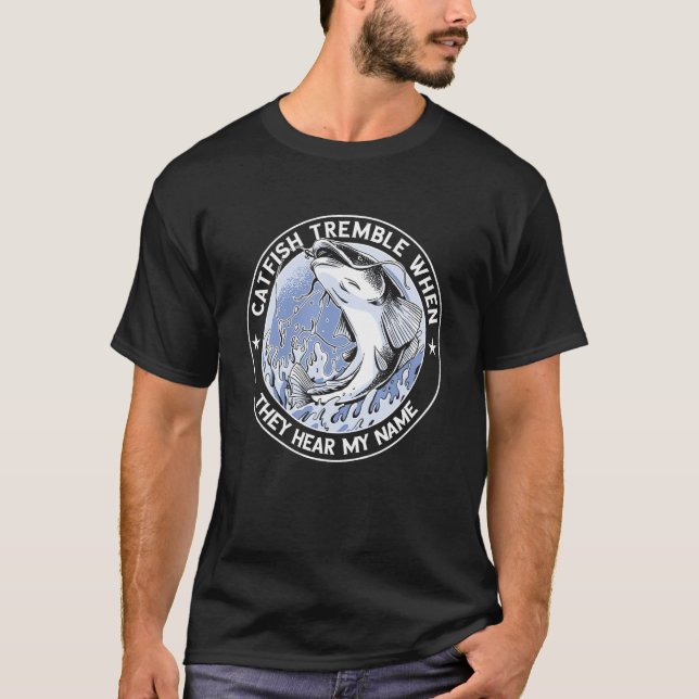 T-shirt Poisson-chat Tremble Pêcheur Pêche Poisson-chat Ca (Devant)